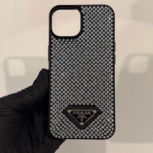 Beautiful Black & Silver Sparkly IPhone 14 Phone Case